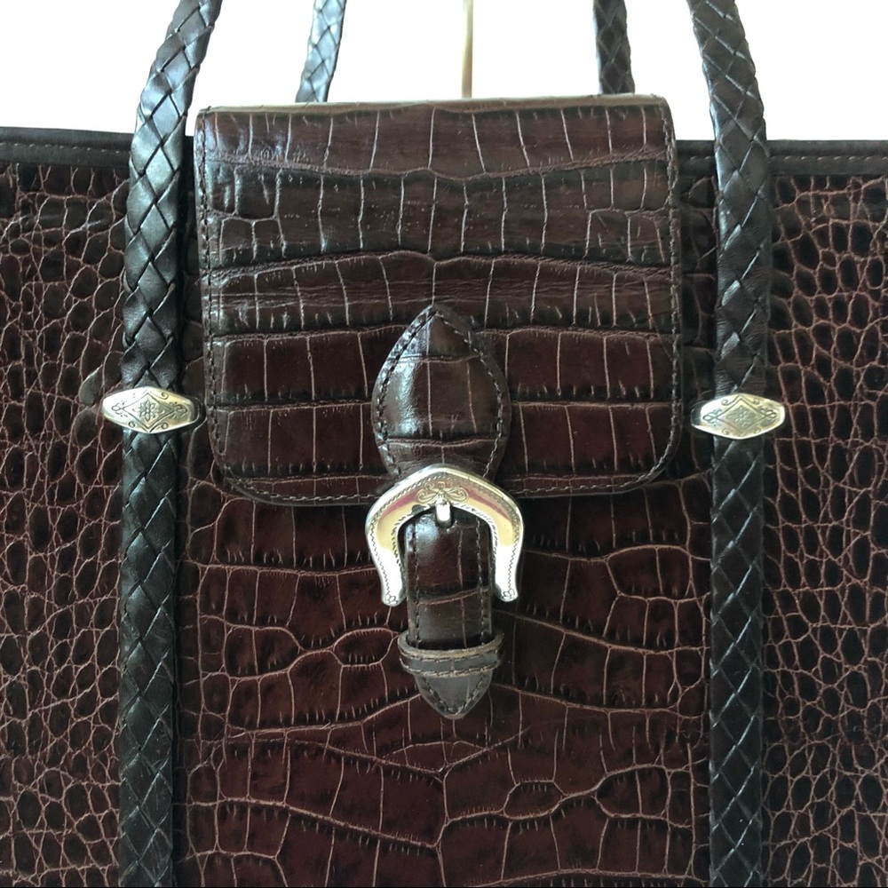 Brighton Structured Tote Embossed & Smooth Leather - Picture 3 of 13